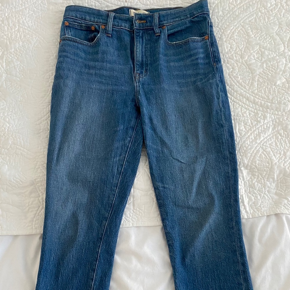 Madewell high-rise slim boyjean in moorland wash
